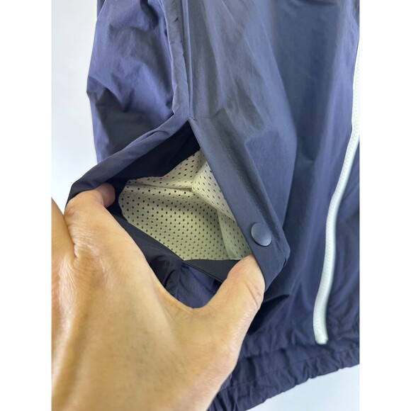 JW Anderson X UNIQLO Ribbed Casual Jacket Navy Blue Lightweight Nylon Womens 12 - Picture 4 of 12